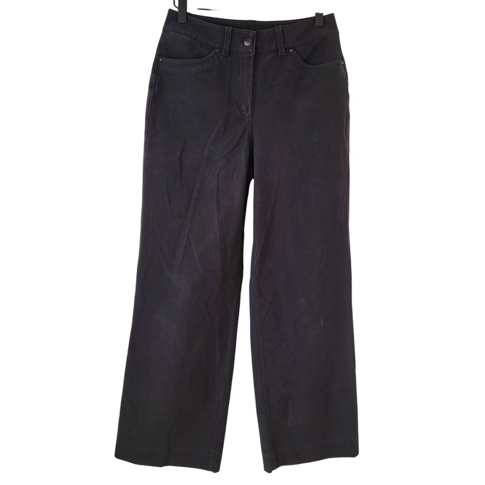 Lululemon City Sleek 5 Pocket Wide-Leg High-Rise Pants Black Casual Women's 27 - Picture 3 of 8